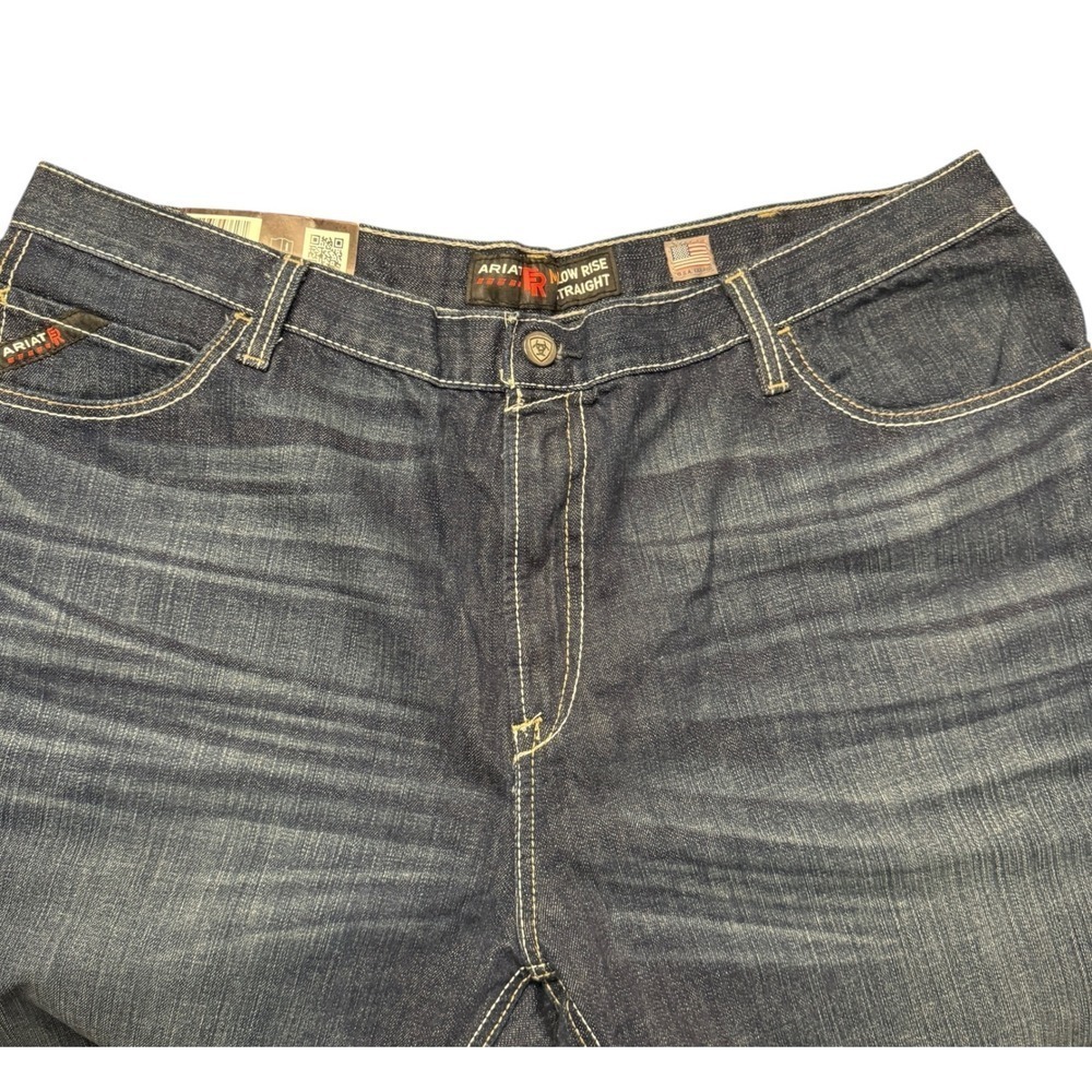 Ariat M4 FR Work Pants Mens 44x38 Platinum Blue NEW Flame Resistant Straight Leg